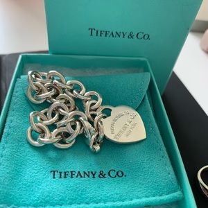 Tiffany Heart Tag Charm Bracelet